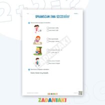 Zeszyt ćwiczeń – Sprawdzam zdanie z obrazkiem: Czytam i wyciągam wnioski — przykładowa karta pracy 2