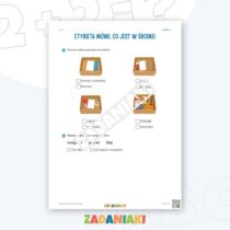 Zeszyt ćwiczeń – Czytam etykiety i krótkie listy: Czytam i wyciągam wnioski — przykładowa karta pracy 1