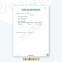Zeszyt ćwiczeń – Dobieram słowa do sytuacji: Dobieram słowa świadomie — przykładowa karta pracy 2