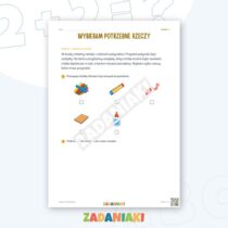Zeszyt ćwiczeń – Czytam, żeby wybrać: Czytam warunki i wybieram rozwiązanie — przykładowa karta pracy 1