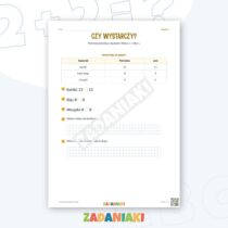 Zeszyt ćwiczeń – Liczę, żeby podjąć decyzję: Rozumiem matematykę krok po kroku — przykładowa karta pracy 1
