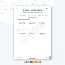 Zeszyt ćwiczeń – Rytm: słucham i tworzę: Słucham, rozpoznaję i tworzę rytmy — przykładowa karta pracy 2