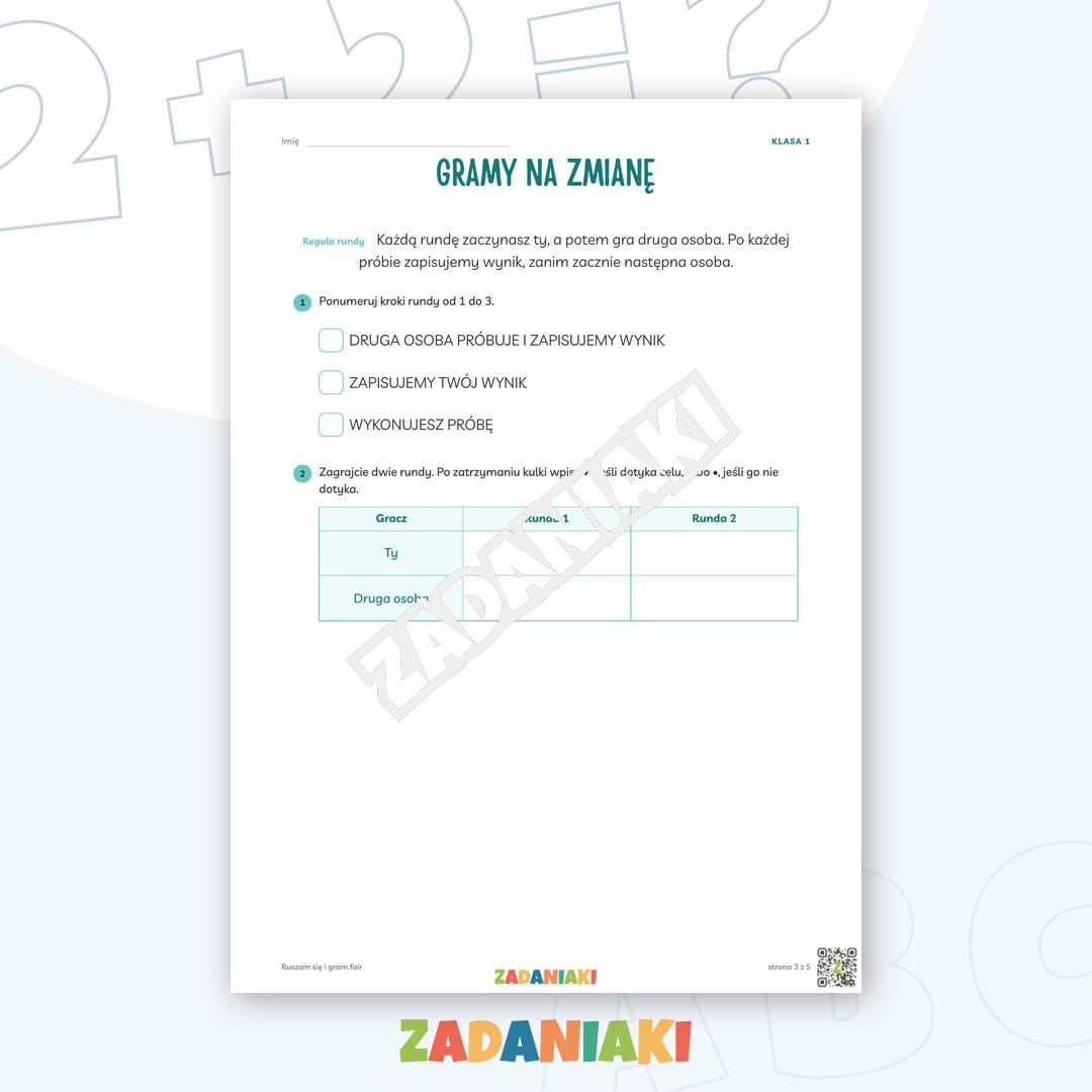Zeszyt ćwiczeń – Ruszam się i gram fair: Ćwiczę ruch, zasady i współpracę — podgląd 3