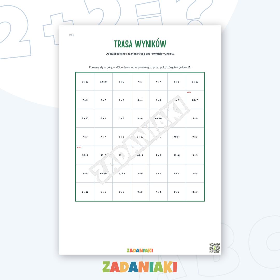 Zeszyt ćwiczeń – Skoki na osi: Mnożenie i dzielenie w praktyce — podgląd 4