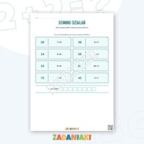 Zeszyt ćwiczeń – Domino działań: Mnożenie i dzielenie w formie gry logicznej — przykładowa karta pracy 1