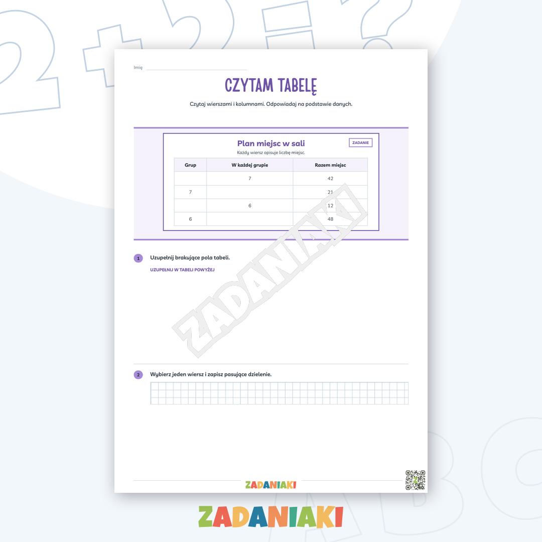 Zeszyt ćwiczeń – Logiczna tabela grup: trenuj myślenie i tabliczkę mnożenia — podgląd 4