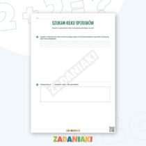 Zeszyt ćwiczeń – Układam własne zadania: Naucz się tworzyć, sprawdzać i tłumaczyć rozwiązania — przykładowa karta pracy 2