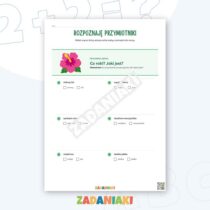 Zeszyt ćwiczeń – Czasowniki i przymiotniki: szybkie rozpoznawanie w zdaniach i wyrażeniach — przykładowa karta pracy 2