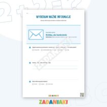 Zeszyt ćwiczeń – Notatka, wiadomość i ogłoszenie: naucz się pisać krótko i konkretnie — przykładowa karta pracy 1