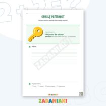 Zeszyt ćwiczeń – Opis i krótkie opowiadanie: pisz pewniej dzięki planowi i checklistom — przykładowa karta pracy 2