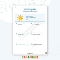 Zeszyt ćwiczeń – Zegar, czas i kalendarz: opanuj godziny i czas trwania w codziennych sytuacjach — przykładowa karta pracy 1