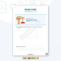 Zeszyt ćwiczeń – Kierunki i kodowanie na siatce: pewnie czytaj polecenia i wyznaczaj trasy — przykładowa karta pracy 1