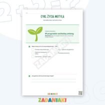 Zeszyt ćwiczeń – Cykle roślin, zwierząt i wody: uporządkuj etapy i opisz zmiany krok po kroku — przykładowa karta pracy 2