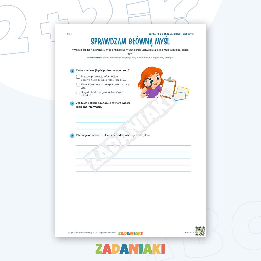 Zeszyt ćwiczeń – Szukam informacji w tekście popularnonaukowym: Czytam i wyciągam wnioski — podgląd 4