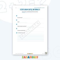 Zeszyt ćwiczeń – Kto? Gdzie? Kiedy? Dlaczego: Czytam i wyciągam wnioski — przykładowa karta pracy 2