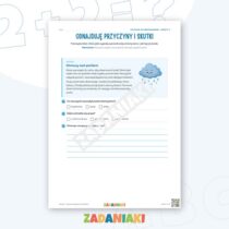 Zeszyt ćwiczeń – Łączę przyczynę ze skutkiem: Czytam i wyciągam wnioski — przykładowa karta pracy 1