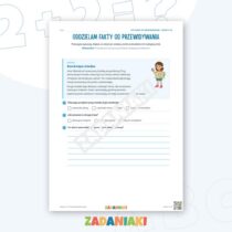 Zeszyt ćwiczeń – Przewiduję dalszy ciąg: Czytam i wyciągam wnioski — przykładowa karta pracy 1