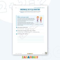 Zeszyt ćwiczeń – Rozumiem bohatera: Czytam i wyciągam wnioski — przykładowa karta pracy 1
