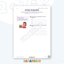 Zeszyt ćwiczeń – Gdzie kończy się zdanie: Buduję poprawne zdania — przykładowa karta pracy 1