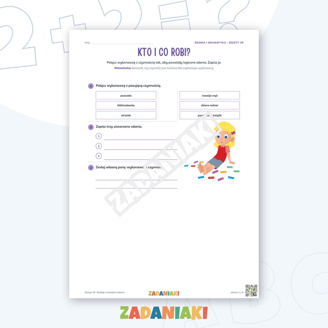 Zeszyt ćwiczeń – Buduję i rozwijam zdania: Buduję poprawne zdania