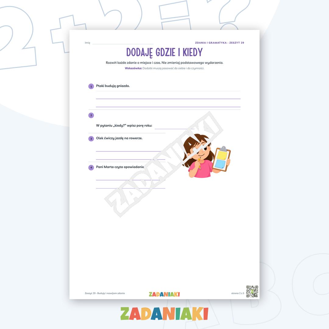 Zeszyt ćwiczeń – Buduję i rozwijam zdania: Buduję poprawne zdania — podgląd 2