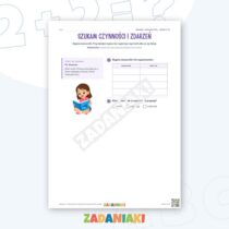 Zeszyt ćwiczeń – Rzeczownik, czasownik i przymiotnik w tekście: Buduję poprawne zdania — przykładowa karta pracy 2