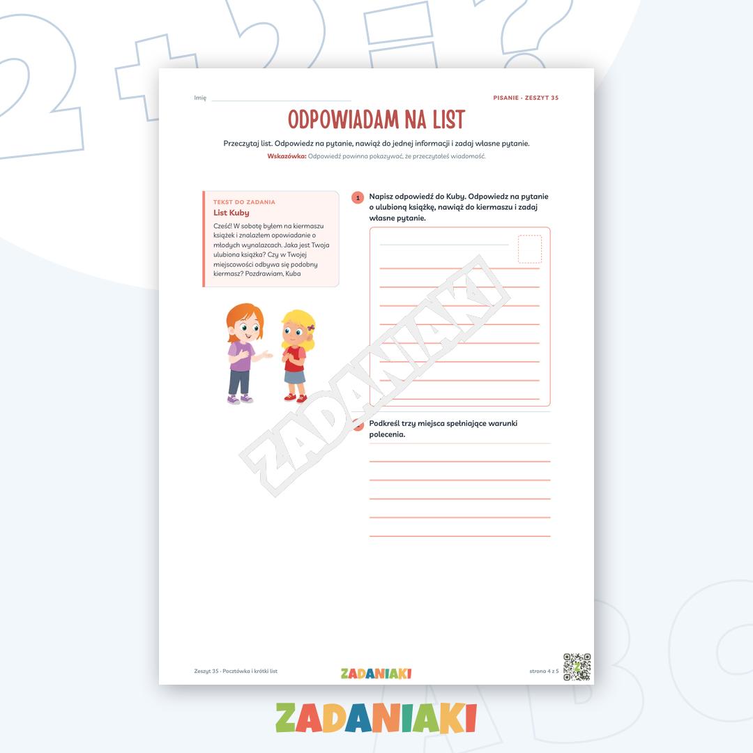 Zeszyt ćwiczeń – Pocztówka i krótki list: Piszę samodzielnie krok po kroku — podgląd 4