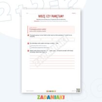 Zeszyt ćwiczeń – Uczę się i sprawdzam: Ćwiczę język i logiczne myślenie — przykładowa karta pracy 1