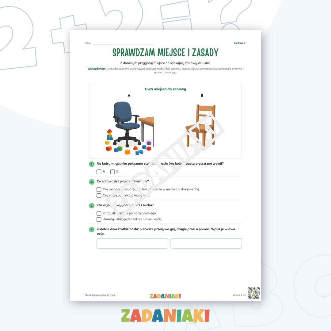 Zeszyt ćwiczeń – Ruch dopasowany do mnie: Ćwiczę język i logiczne myślenie