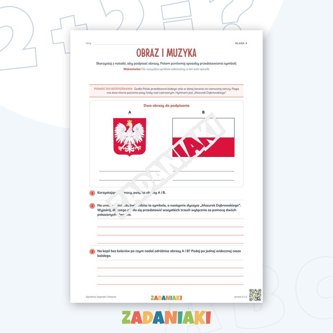 Zeszyt ćwiczeń – Symbole, legenda i historia: Buduję poprawne zdania — podgląd 2