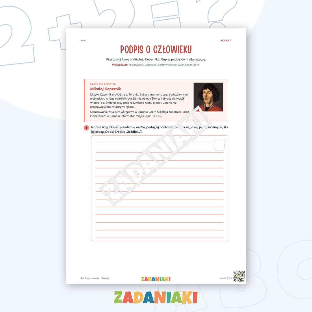 Zeszyt ćwiczeń – Symbole, legenda i historia: Buduję poprawne zdania — podgląd 4