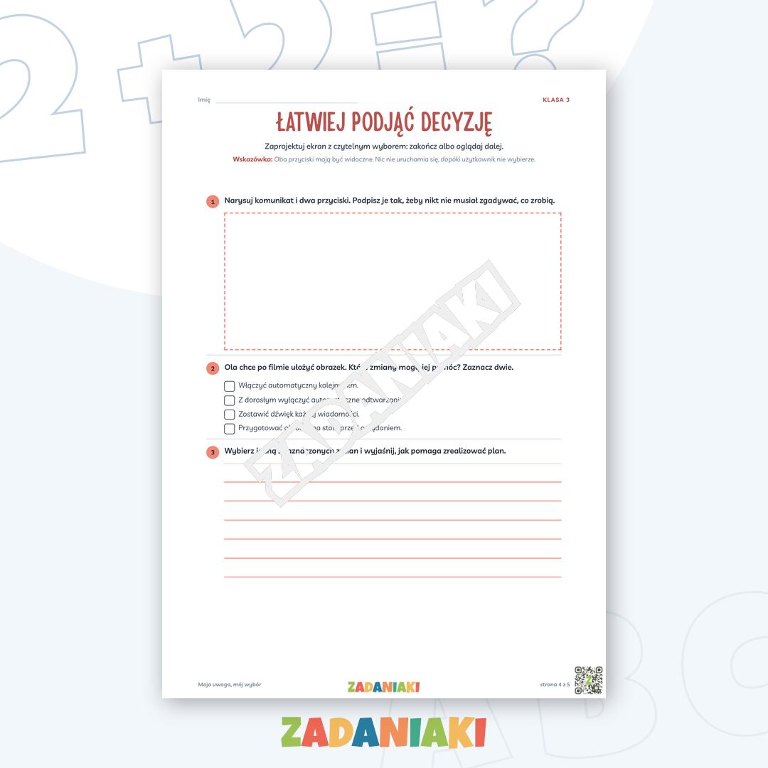 Zeszyt ćwiczeń – Moja uwaga, mój wybór: Buduję poprawne zdania — podgląd 4