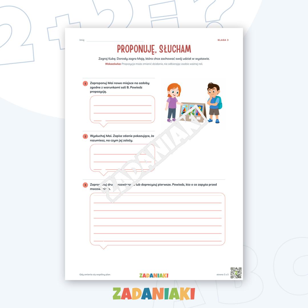 Zeszyt ćwiczeń – Gdy zmienia się wspólny plan: Buduję poprawne zdania — podgląd 3