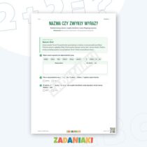 Zeszyt ćwiczeń – Nazwy i wielkie litery: Piszę poprawnie w tekście — przykładowa karta pracy 1