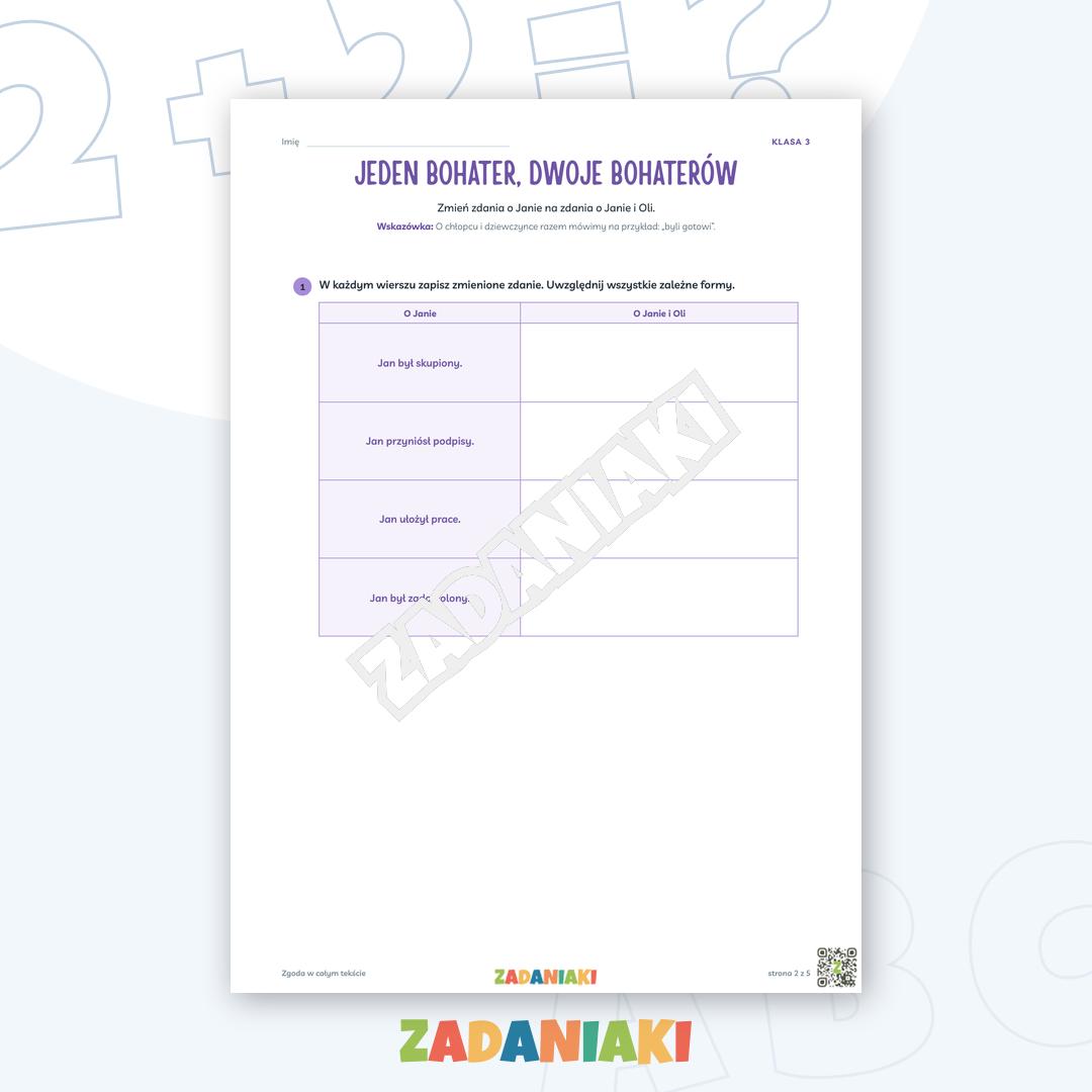 Zeszyt ćwiczeń – Zgoda w całym tekście: Buduję poprawne zdania — podgląd 2