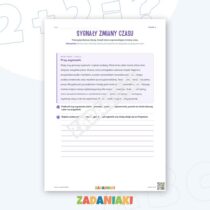 Zeszyt ćwiczeń – Czas w opowiadaniu: Buduję poprawne zdania — przykładowa karta pracy 2