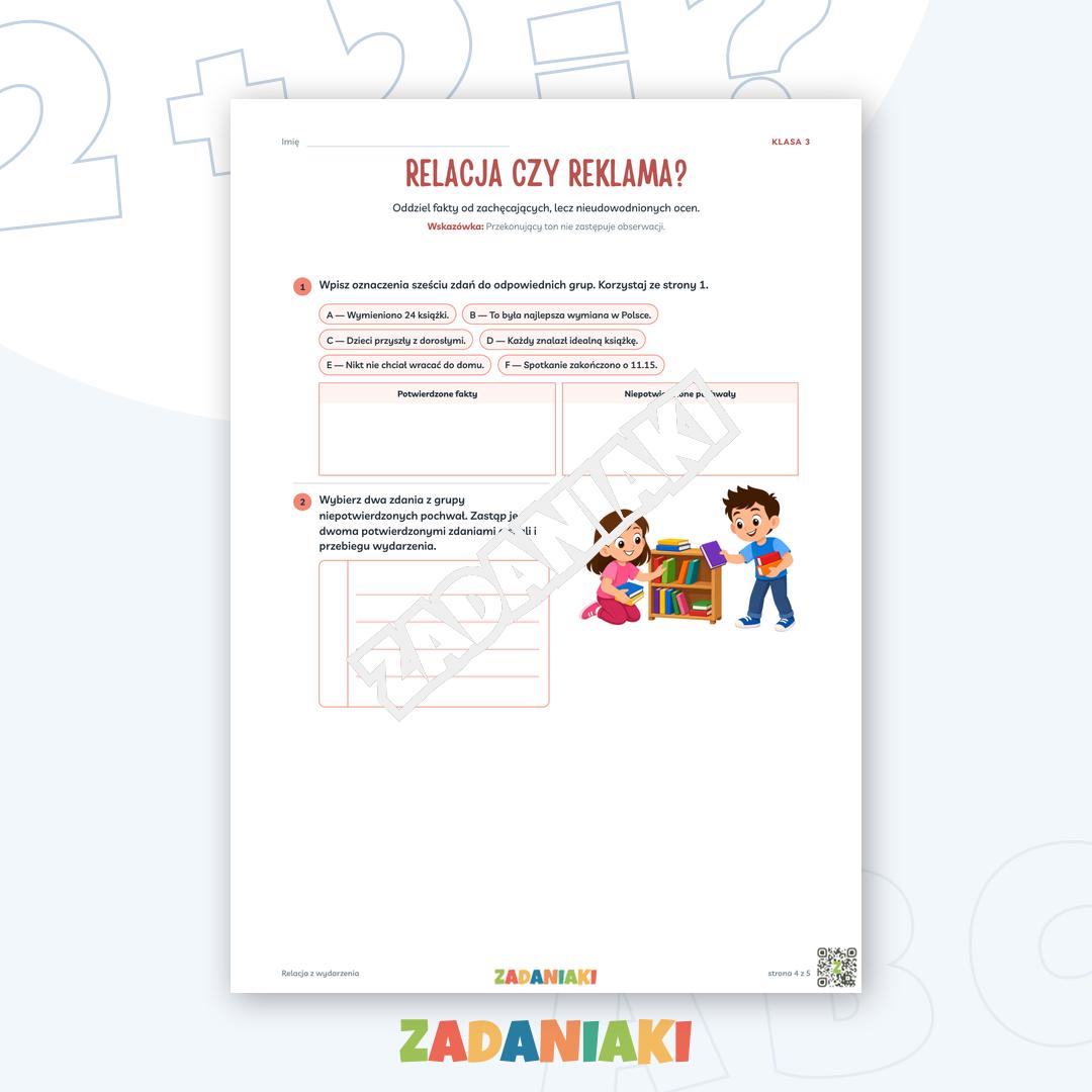 Zeszyt ćwiczeń – Relacja z wydarzenia: Piszę samodzielnie krok po kroku — podgląd 4