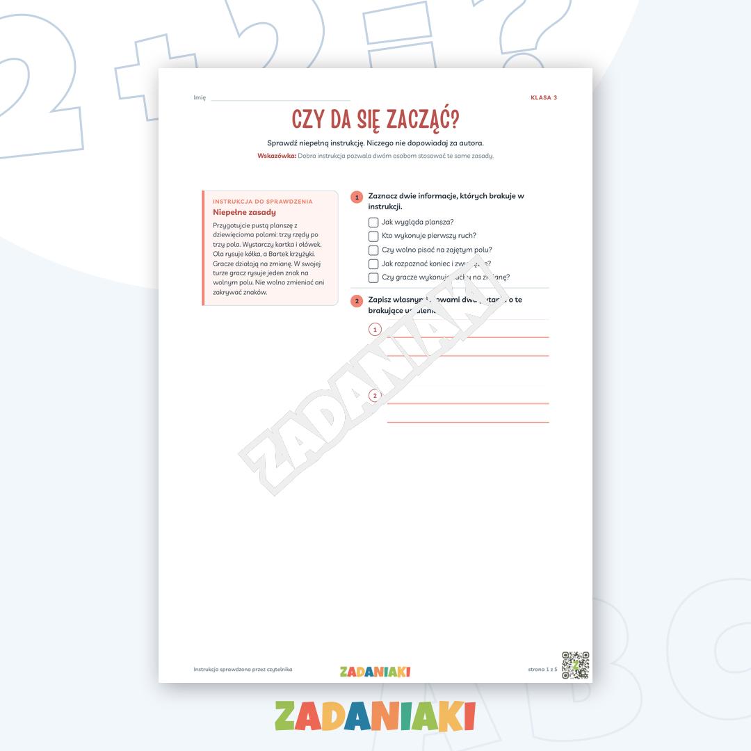 Zeszyt ćwiczeń – Instrukcja sprawdzona przez czytelnika: Piszę samodzielnie krok po kroku