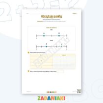 Zeszyt ćwiczeń – Ułamki na osi: Ćwiczę język i logiczne myślenie — przykładowa karta pracy 1