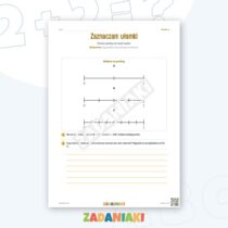 Zeszyt ćwiczeń – Ułamki na osi: Ćwiczę język i logiczne myślenie — przykładowa karta pracy 2