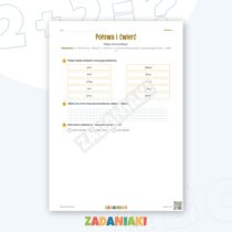 Zeszyt ćwiczeń – Ułamki w miarach: Ćwiczę język i logiczne myślenie — przykładowa karta pracy 1