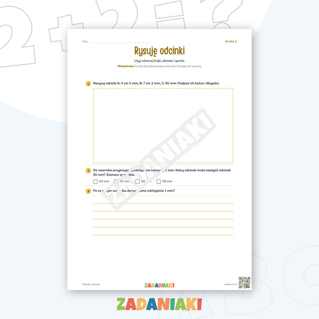 Zeszyt ćwiczeń – Odcinki i łamane: Ćwiczę język i logiczne myślenie — podgląd 2