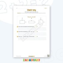 Zeszyt ćwiczeń – Prostokąty i kwadraty: Ćwiczę język i logiczne myślenie — przykładowa karta pracy 2
