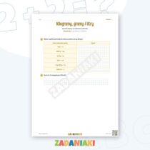 Zeszyt ćwiczeń – Masa i pojemność: Ćwiczę język i logiczne myślenie — przykładowa karta pracy 2