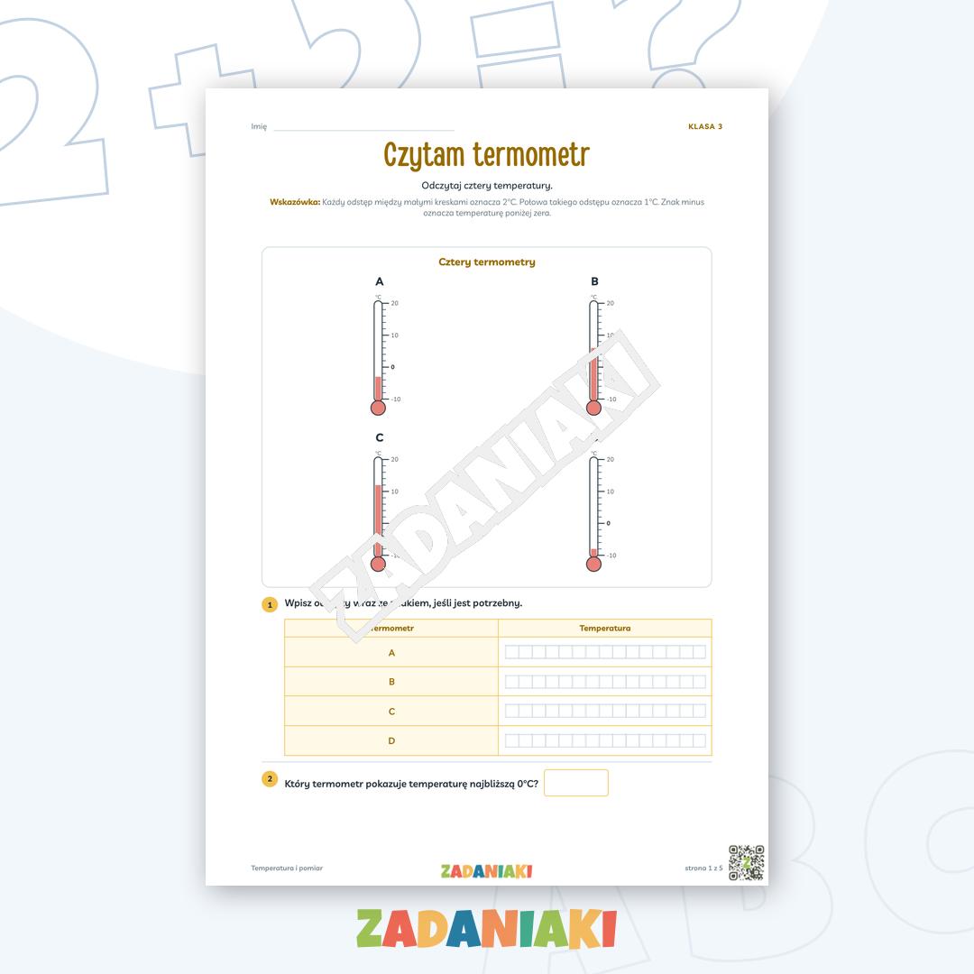 Zeszyt ćwiczeń – Temperatura i pomiar: Ćwiczę język i logiczne myślenie
