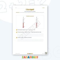 Zeszyt ćwiczeń – Temperatura i pomiar: Ćwiczę język i logiczne myślenie — przykładowa karta pracy 2