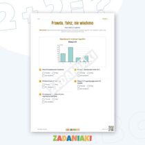 Zeszyt ćwiczeń – Wnioskuję z danych: Ćwiczę język i logiczne myślenie — przykładowa karta pracy 1