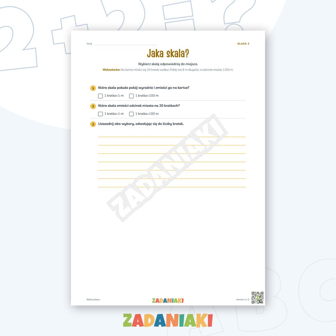 Zeszyt ćwiczeń – Skala planu: Ćwiczę język i logiczne myślenie — podgląd 4