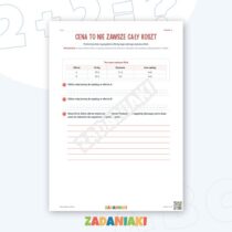Zeszyt ćwiczeń – Sprawdzam ofertę: Ćwiczę język i logiczne myślenie — przykładowa karta pracy 1