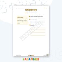 Zeszyt ćwiczeń – Potrzebne i zbędne dane: Ćwiczę język i logiczne myślenie — przykładowa karta pracy 1